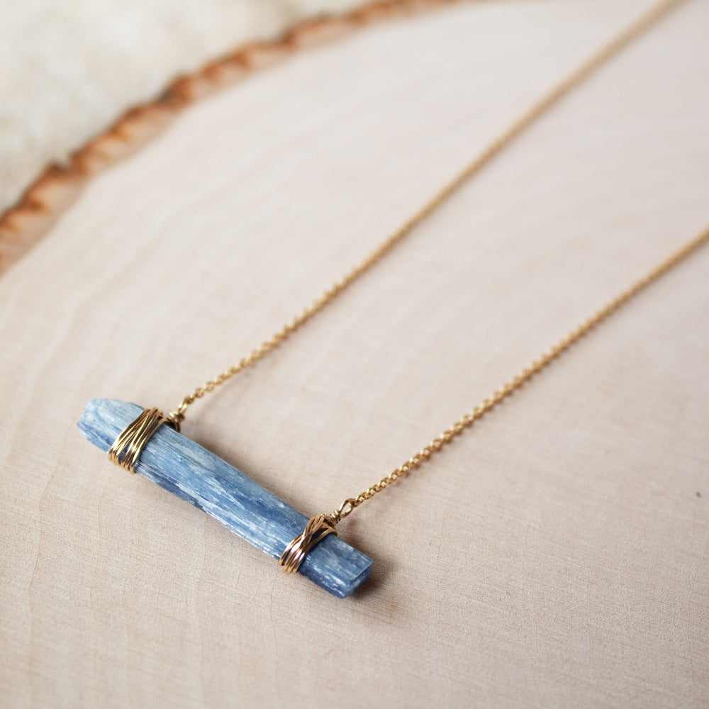 Blue Kyanite Scales Necklace