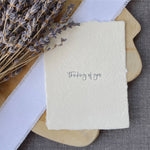 NEW! 'Thinking of You' Letterpress Card