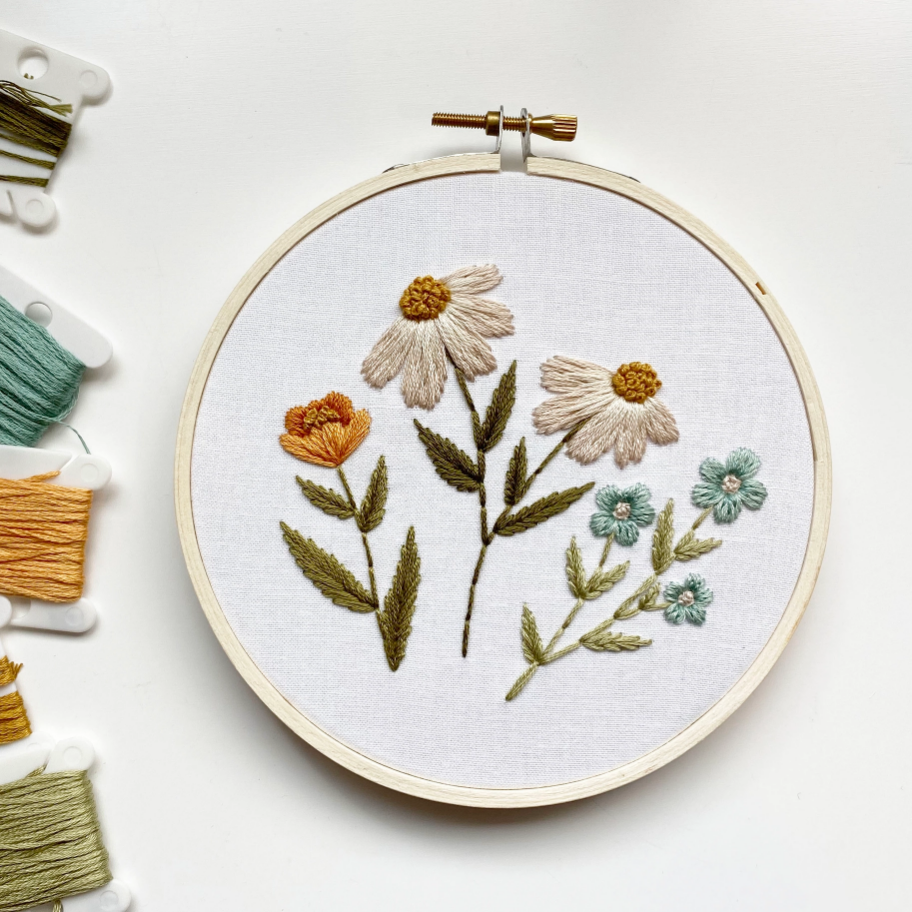 Wildflower Embroidery Kit – Cedar Creek Farmhouse