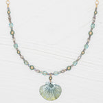 Shelby Beaded Pendant Necklace (Sage)