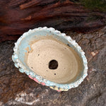 Jurian Handcrafted Pot- Sky Blue Flowers