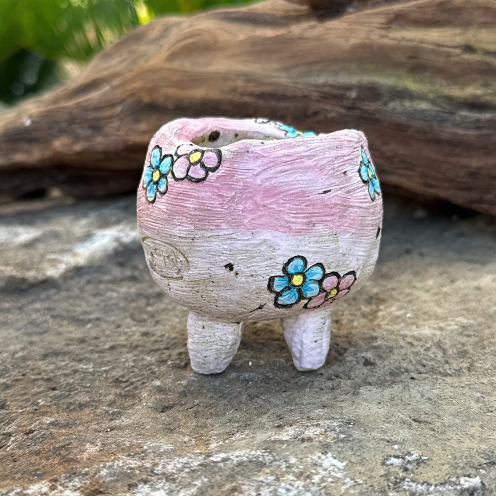 Jurian Handcrafted Pot- Small Pink Ombre
