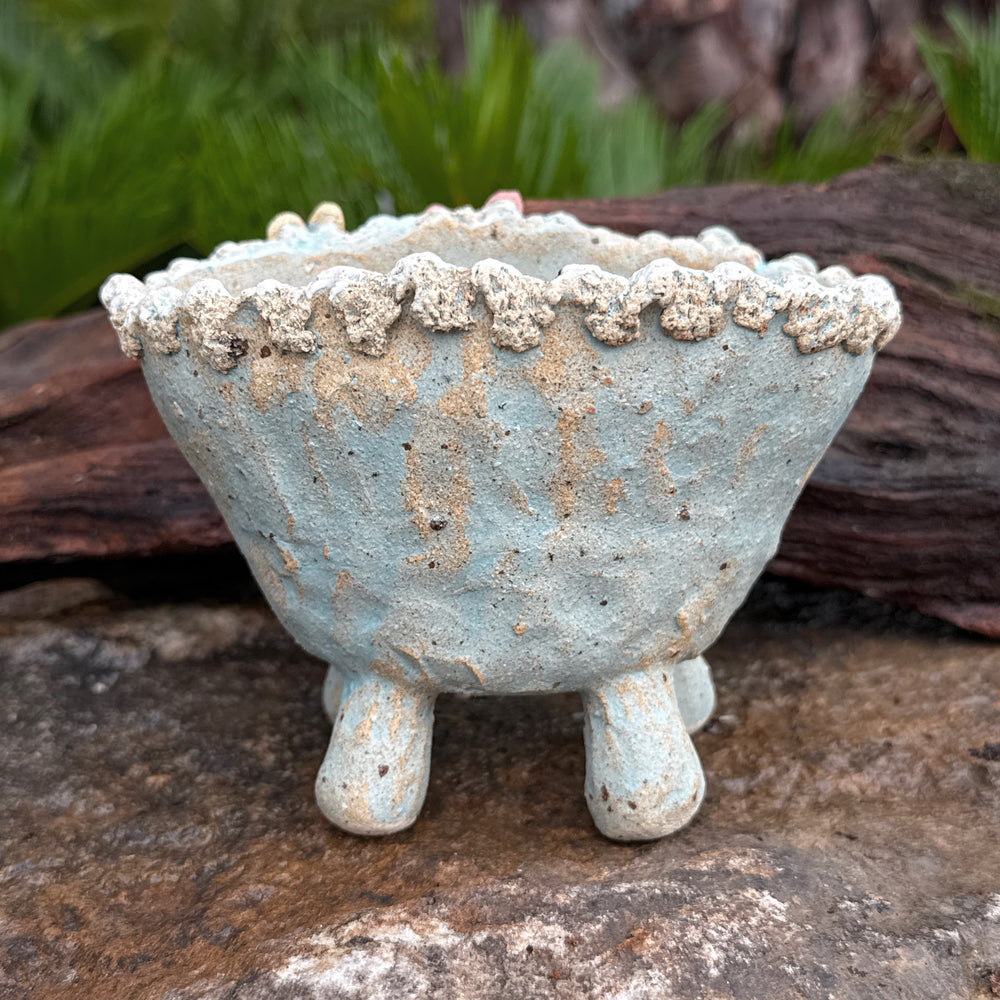 sky blue plant pot Jurian Handcrafted Pot- Sky Blue Flowers – Cedar Creek Farmhouse