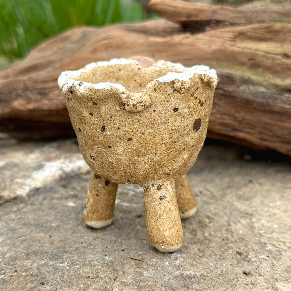 Jurian Handcrafted Pot- Neutral Flower