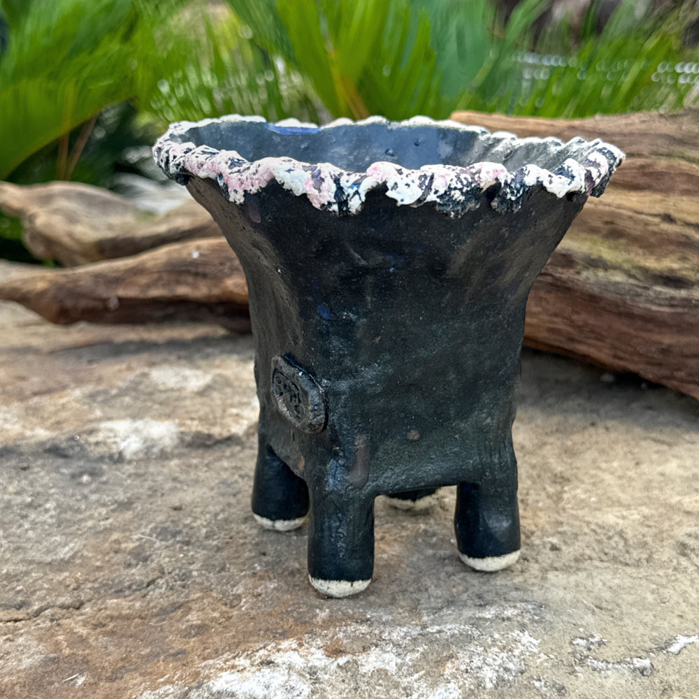 SALE! Jurian Handcrafted Pot- Midnight Blue, Classic Taper