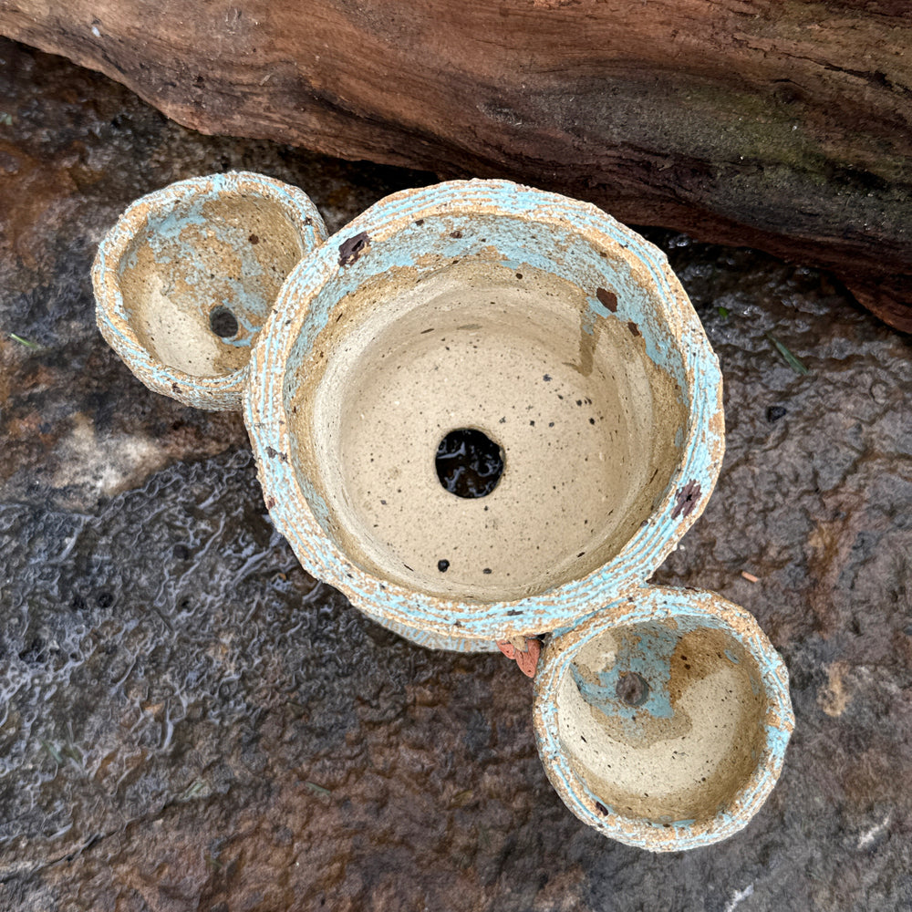 Jurian Handcrafted Pot- Three Hole Planter