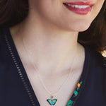 Bella Butterfly Pendant Necklace (Green Flash)