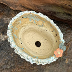 Jurian Handcrafted Pot- Sky Blue Short Oval