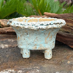 Jurian Handcrafted Pot- Sky Blue Short Oval