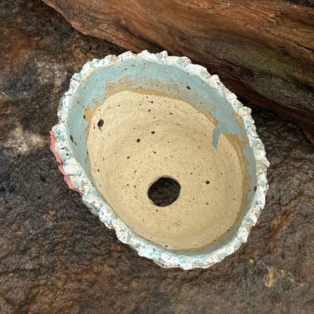 Jurian Handcrafted Pot- Pink Flowers