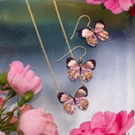 Blooming Butterfly Necklace (Radiant Pink)