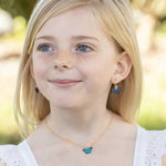 Bella Butterfly Necklace for Kids (Blue Radiance)