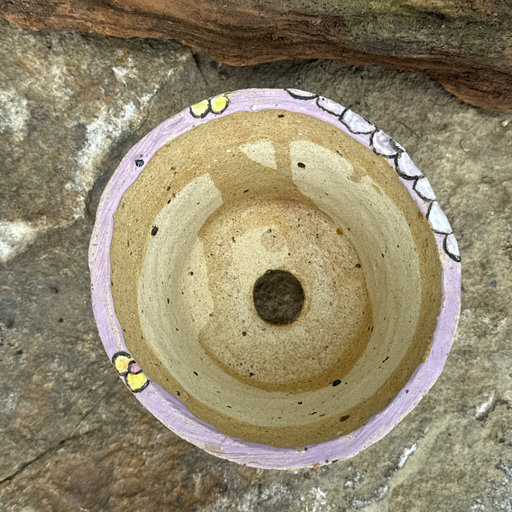 Jurian Handcrafted Pot- Lavender Round Butterfly