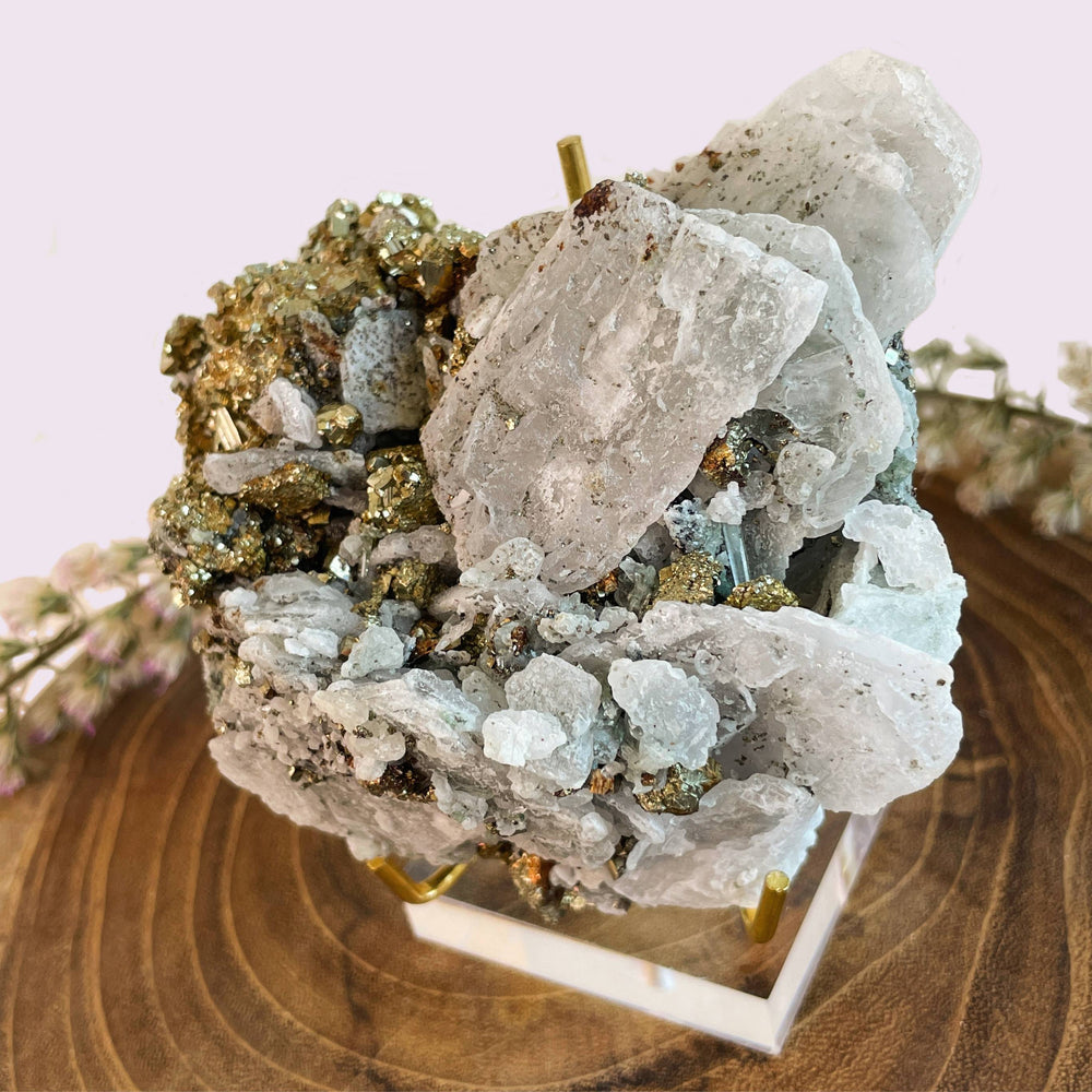 Quartz and Pyrite, (Large Formation)