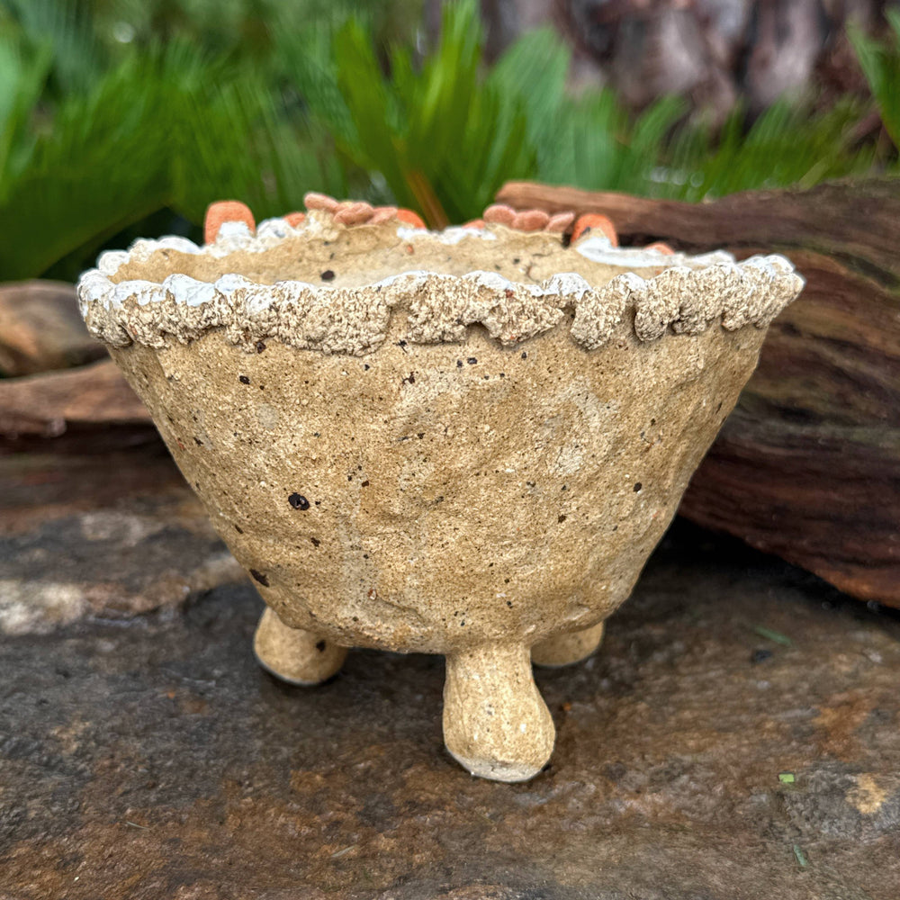 Jurian Handcrafted Pot- Orange Flowers
