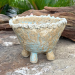 Jurian Handcrafted Pot- Sky Blue Flowers