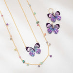 Blooming Butterfly Necklace (Radiant Purple)