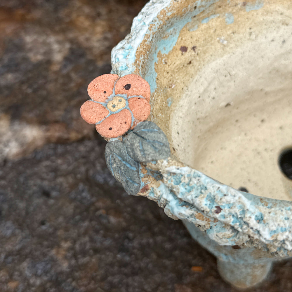 Jurian Handcrafted Pot- Sky Blue Short Oval