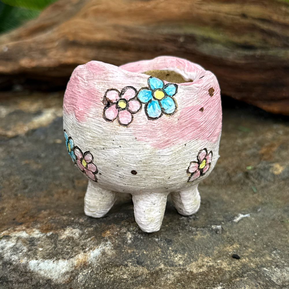 Jurian Handcrafted Pot- Small Ombre Pink