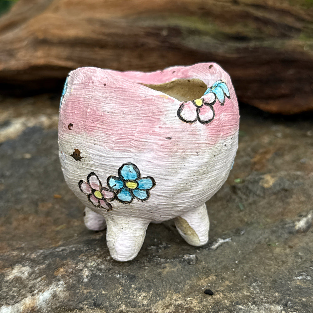 Jurian Handcrafted Pot- Small Ombre Pink