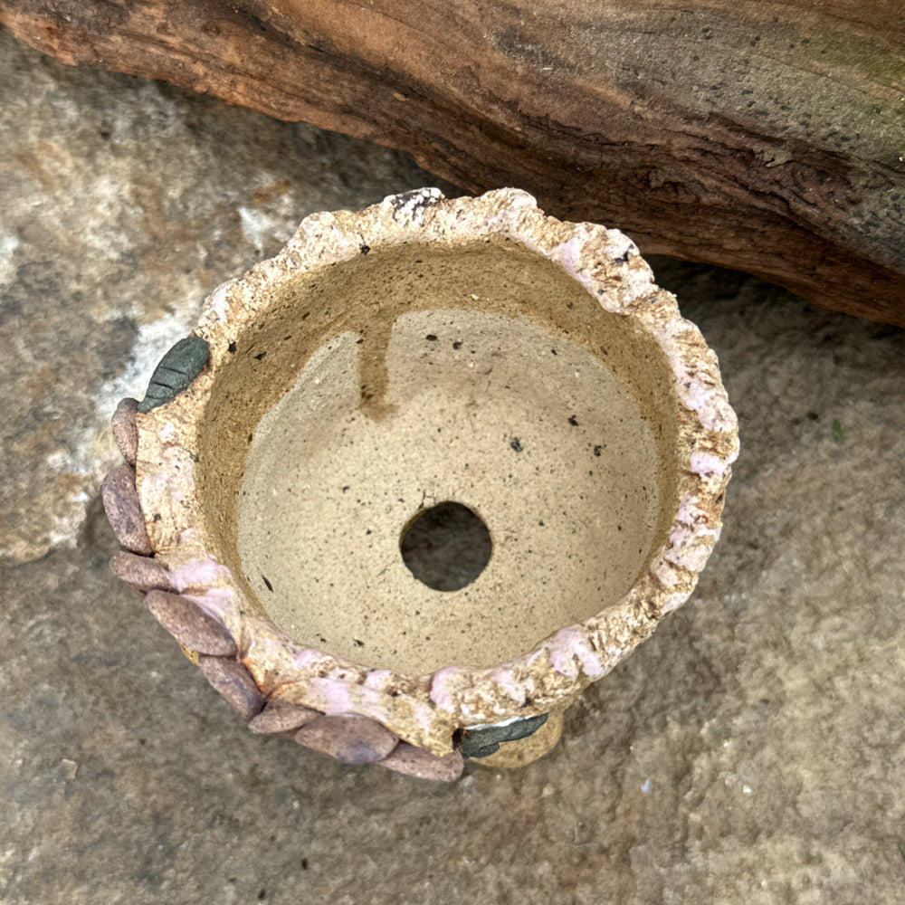 Jurian Handcrafted Pot- Neutral Flowers