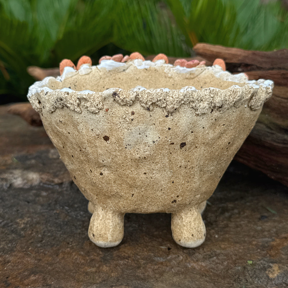 Jurian Handcrafted Pot- Orange Flowers