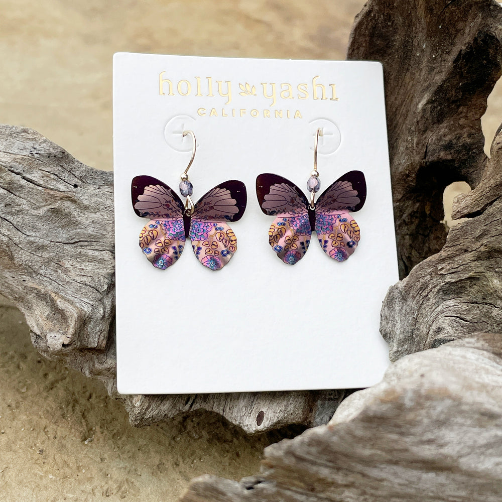 Blooming Butterfly Earrings (Radiant Pink)