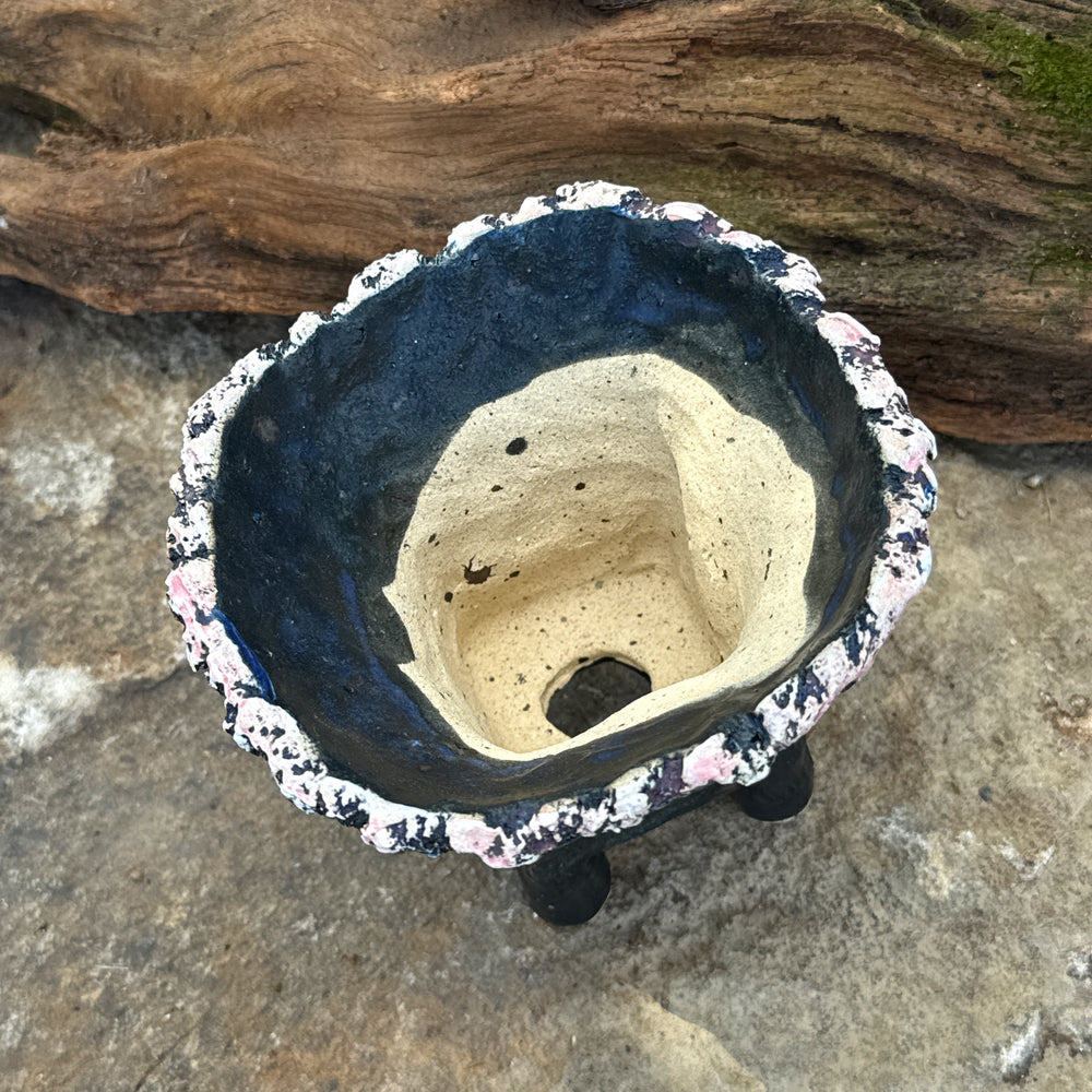 SALE! Jurian Handcrafted Pot- Midnight Blue, Classic Taper