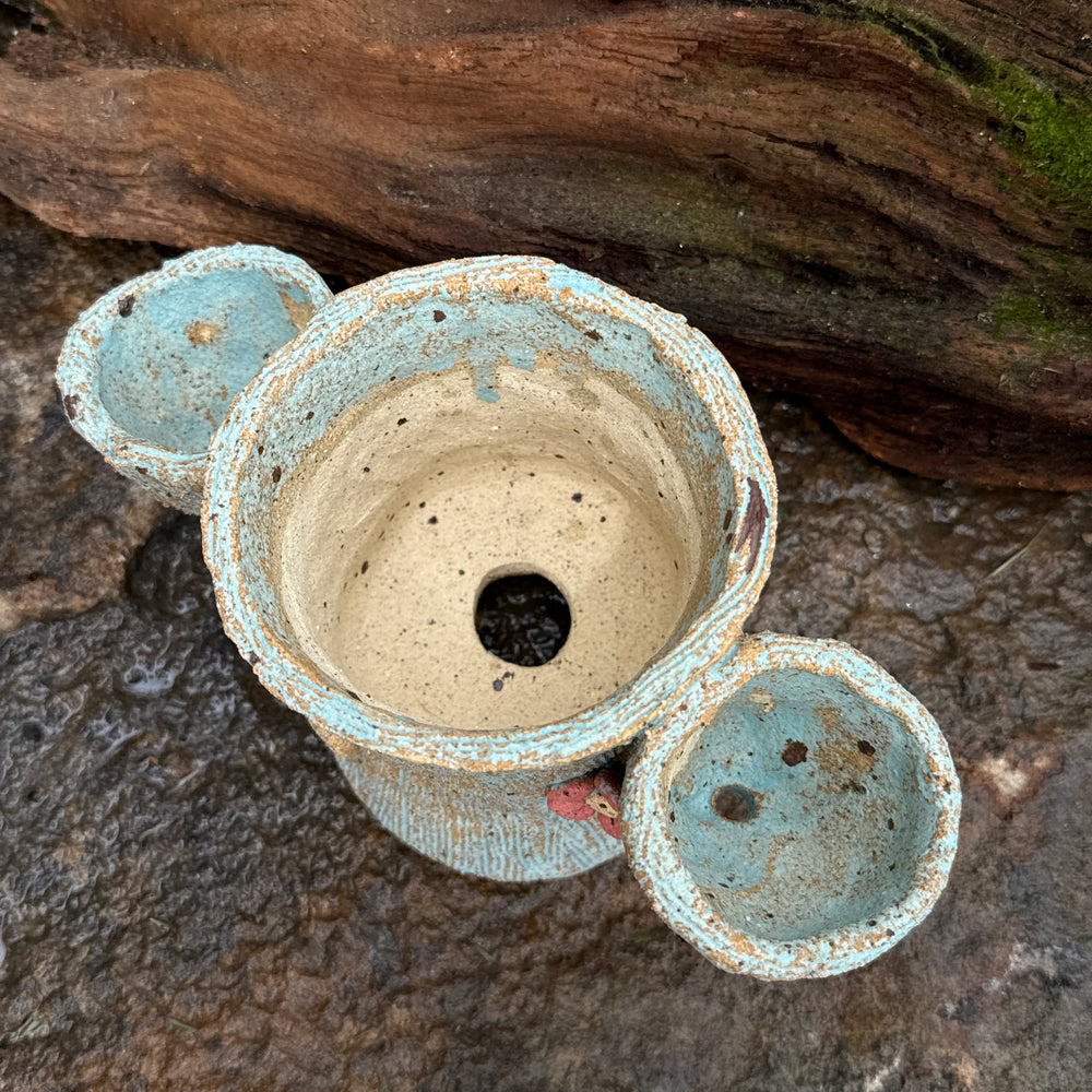 Jurian Handcrafted Pot- Three Hole Planter