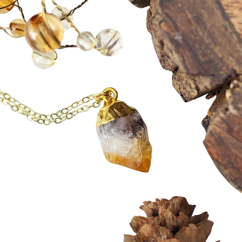 STOCKING STUFFER SALE! Amethyst and Citrine Necklace