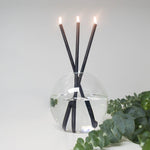 Neva Vase Set with Black Everlasting Candles