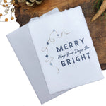 STOCKING STUFFER SALE! Merry and Bright Letterpress Card