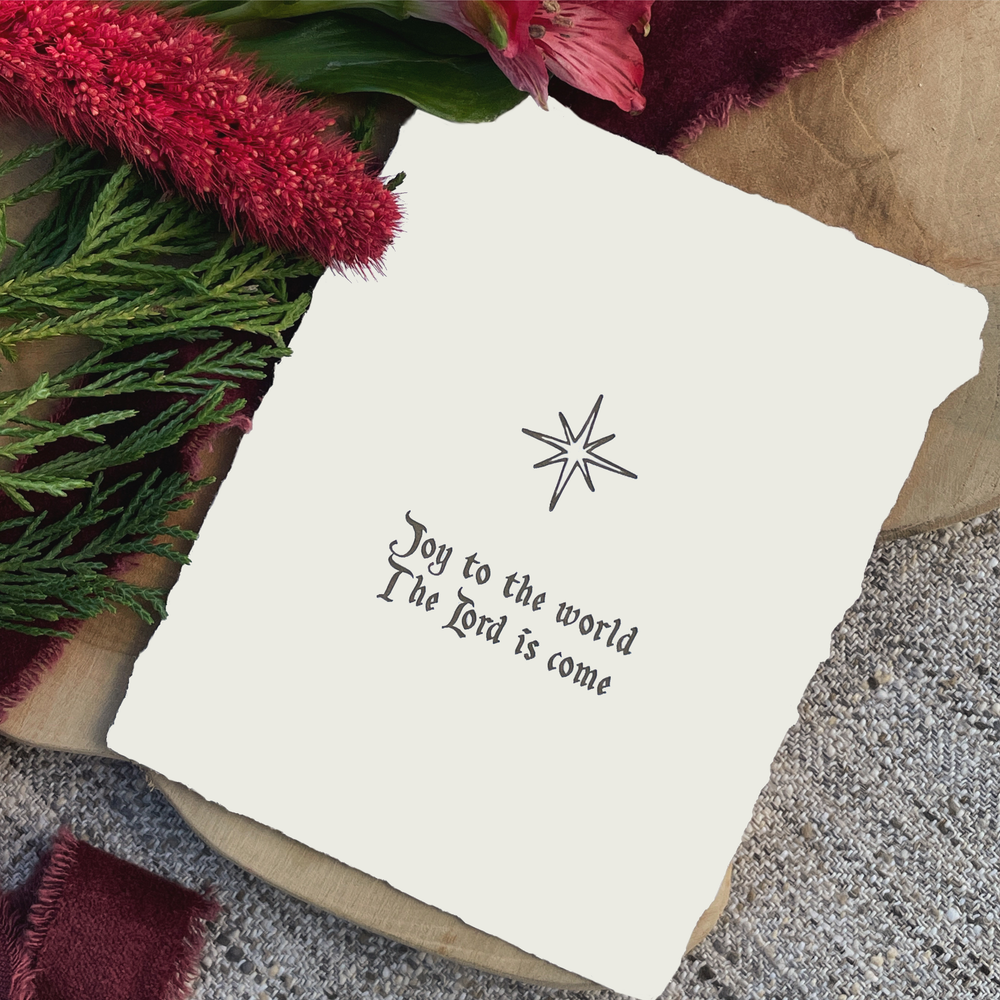 Joy to the World Letterpress Card