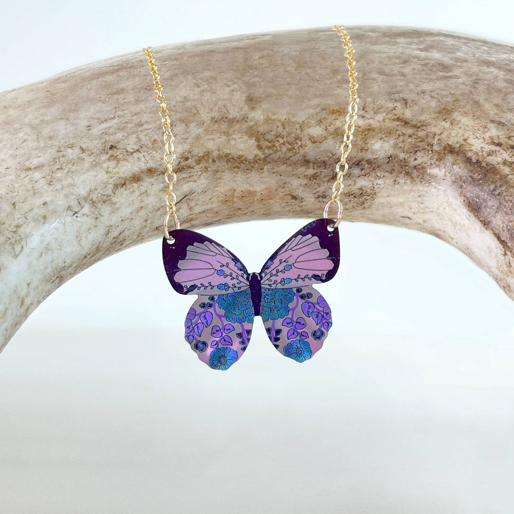 Blooming Butterfly Necklace (Radiant Purple)