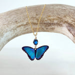 Bella Butterfly Pendant Necklace (Blue Radiance)