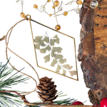 STOCKING STUFFER SALE! Glass Pressed Maidenhair Fern Ornament