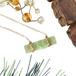 STOCKING STUFFER SALE! Green Kyanite Scales Necklace