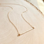 Thin Gold Bar Necklace
