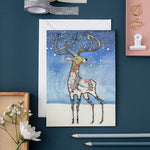 Stag in the Snow Card