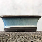 Small Run Traditional Styled Blue Glazed Korean Pot, Low/Wide
