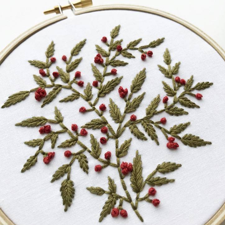 Holly Embroidery Kit