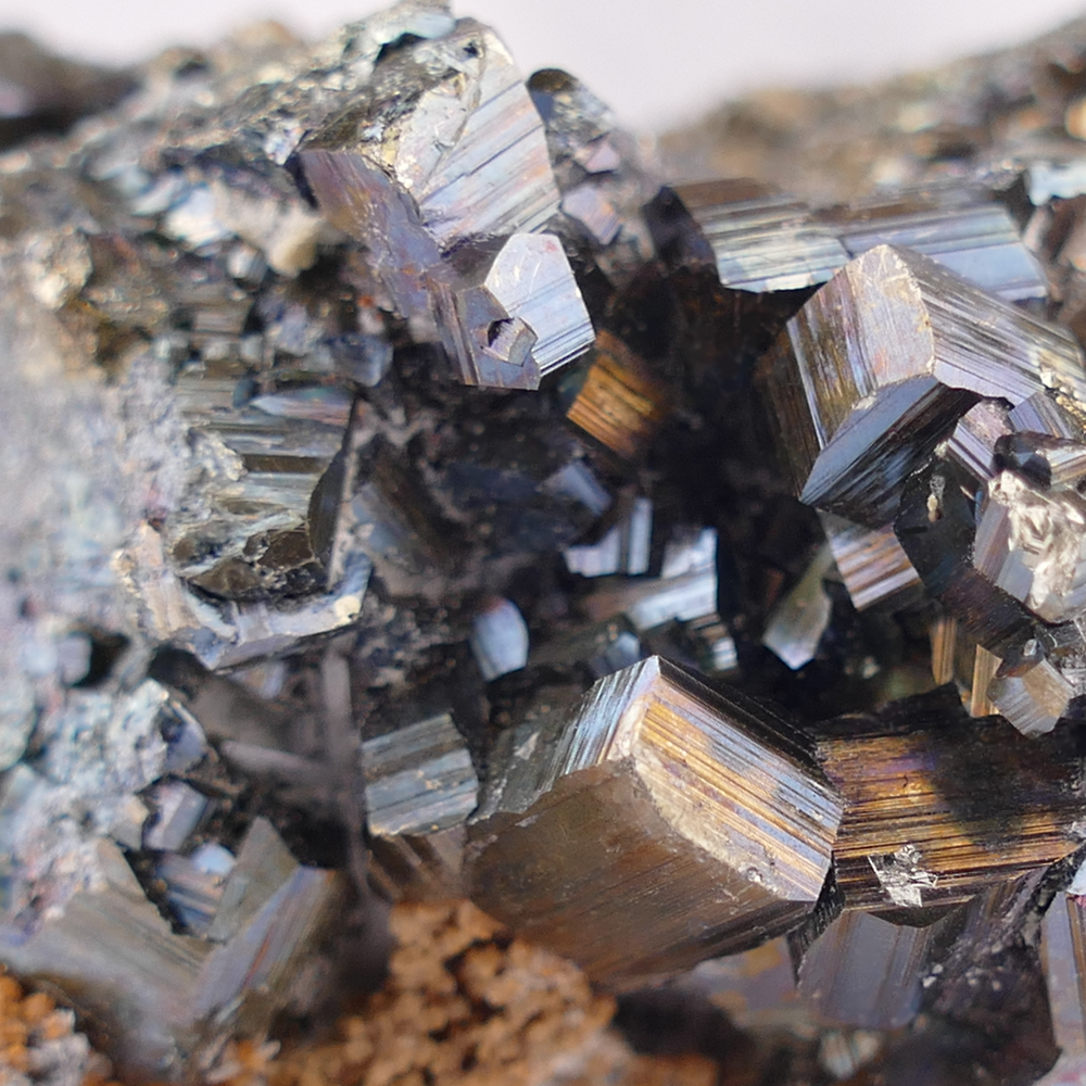 Natural Pyrite with Calcite