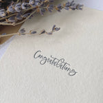 NEW! 'Congratulations' Letterpress Card