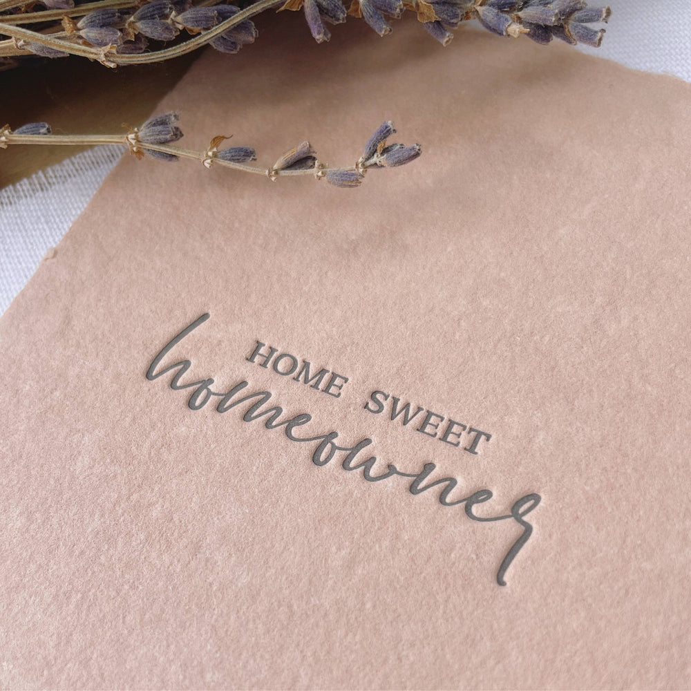 NEW! 'Home Sweet Homeowner' Letterpress Card