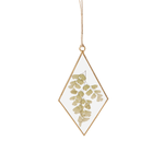 Fern Diamond, Pressed Floral Suncatcher Pendant